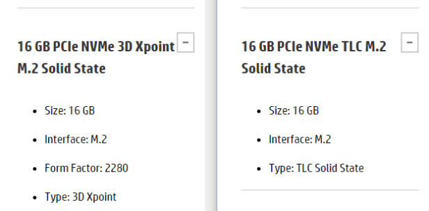 wrong optane specs 2